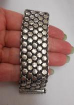 Zilveren antieke zware armband met pin slot nr.1508, Sieraden, Tassen en Uiterlijk, Antieke sieraden, Verzenden, Zilver, Armband