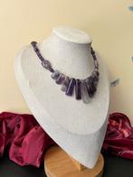 Amethist chevron geluk intuïtie meditatie magie, Sieraden, Tassen en Uiterlijk, Kettingen, Paars, Nieuw, Ophalen of Verzenden