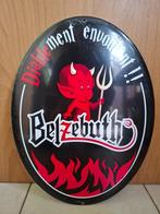 Reclamebord Belzebuth bier (zwarte versie), Verzamelen, Biermerken, Ophalen of Verzenden, Nieuw, Reclamebord, Plaat of Schild