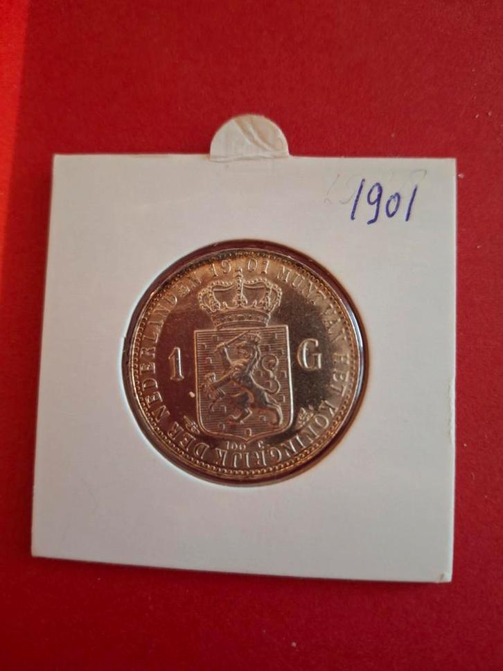 Zilveren Gulden 1901 - Prachtig!, Postzegels en Munten, Munten | Nederland, Ophalen of Verzenden