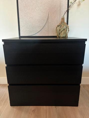 Ikea ladekast Malm zwartbruin 80 x 78 cm