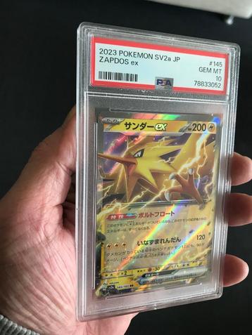 PSA 10 Pokemon 2023 JPN Zapdos EX SV2a 145