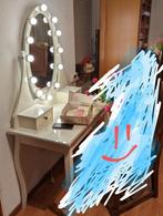 Make-uptafel met LED-spiegel en lades, Huis en Inrichting, Tafels | Kaptafels, Ophalen, 50 tot 100 cm, Zo goed als nieuw, Minder dan 100 cm