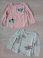 Longsleeve maat 116 zalmroze/zachtgroen set van 2 stuks, Gebruikt, Meisje, Ophalen of Verzenden, Shirt of Longsleeve