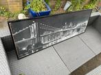 Lijst met poster ‘Brooklyn Bridge’ 161cmx60cm, Ophalen, Gebruikt, 50 tot 75 cm, Metaal of Aluminium