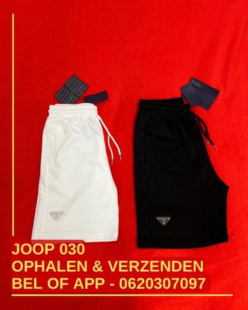 Prada "logo shorts" jogging kortebroek zwart en wit S M L XL beschikbaar voor biedingen