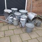 Zinken gieter , vuilnisemmer,  emmer , wecketel v,a 5,- p.st, Antiek en Kunst, Ophalen