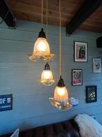 Vintage brocante cascade lamp, Ophalen of Verzenden, Gebruikt, Glas, 75 cm of meer