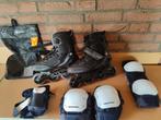 Skeelers / Inline skates Oxelo FIT100 mt. 39 + acc, Overige merken, Ophalen of Verzenden, Zo goed als nieuw, Inline skates 4 wielen