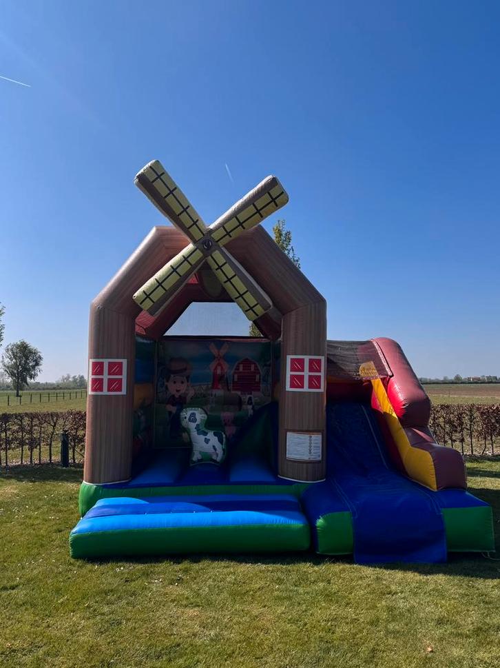 Springkussen Boerderij te huur, Kinderen en Baby's, Speelgoed | Buiten | Springkussens, Zo goed als nieuw, Ophalen