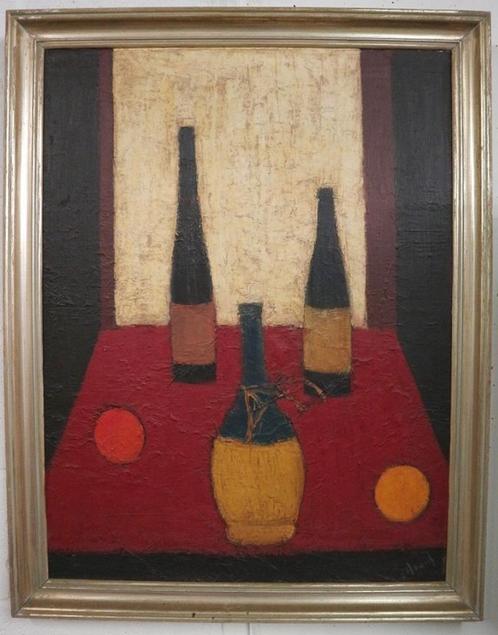Robert Arens, stilleven met flessen, Antiek en Kunst, Kunst | Schilderijen | Klassiek, Ophalen of Verzenden