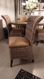 4 eetkamerstoelen v bananenblad, Huis en Inrichting, Ophalen, Gebruikt, Vier