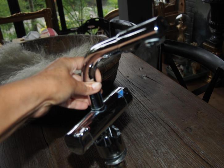 Damixa Wastafel Kraan, Doe-het-zelf en Verbouw, Sanitair, Gebruikt, Kraan, Chroom, Ophalen of Verzenden