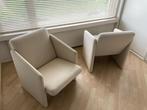 Ecru kleurige fauteuils, Huis en Inrichting, Fauteuils, Ophalen, Gebruikt, Minder dan 75 cm, 50 tot 75 cm
