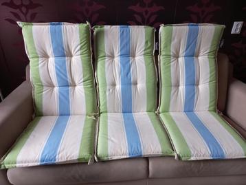 3 nette tuinstoelkussen hoge rug Royal Patio beschikbaar voor biedingen