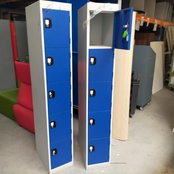 5-deurs Manutan lockerkast - 180x30x50 cm beschikbaar voor biedingen