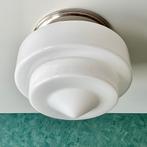 Art Deco Gispen Plafonnière model Kleine Punt Nieuw Armatuur, Ophalen of Verzenden, Zo goed als nieuw, Glas, Art Deco