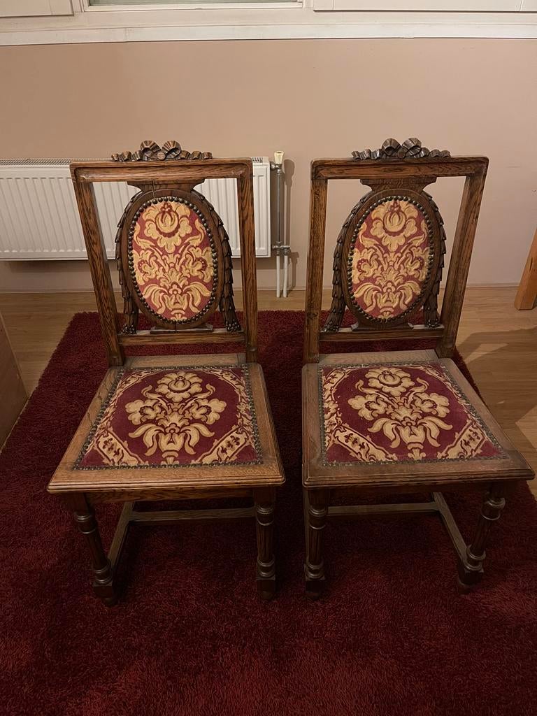 2 Antieke franse Henri II stoelen, Ophalen of Verzenden