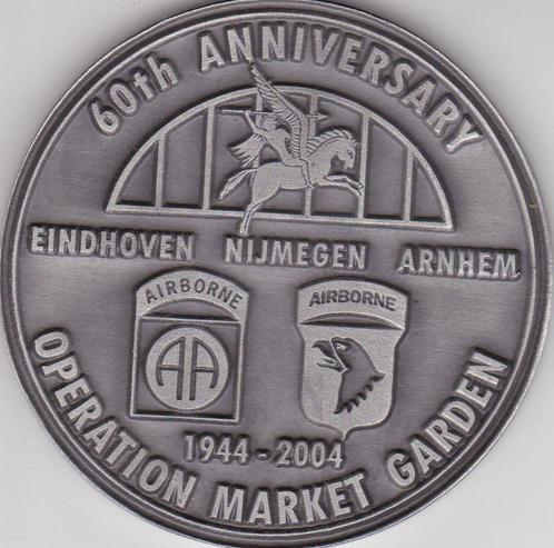 OPERATION MARKET GARDEN NIJMEGEN 1944 - 2004, Postzegels en Munten, Penningen en Medailles, Ophalen of Verzenden