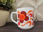 Vintage Arcopal France beker Knorr rode bloem retro servies, Huis en Inrichting, Keuken | Servies, Gebruikt, ., Arcopal France