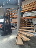 spiltrap hardhouten tredes, draaitrap, wenteltrap, trap., Doe-het-zelf en Verbouw, Ladders en Trappen, Ophalen, Gebruikt, Trap