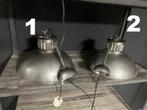 Diverse metalen hanglampen te koop per stuk €35,-, Ophalen, Gebruikt, Stoer, industrieel, Metaal