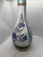gouda plateel  flora vaas mid century design, Antiek en Kunst, Ophalen of Verzenden