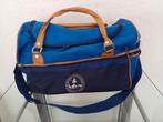 Reistas jute met leder., 40 tot 60 cm, 20 tot 30 cm, Blauw, Minder dan 35 cm