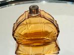 Antieke parfumfles van amberkleurig glas, Ophalen of Verzenden