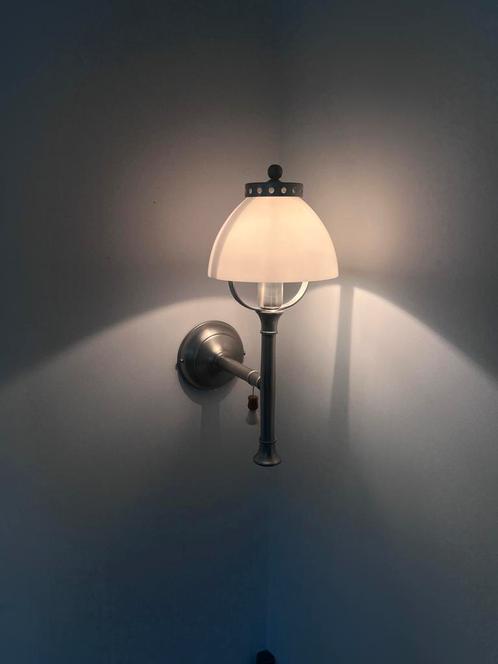Twee leuke nachtkastlampjes of wandlampjes, Huis en Inrichting, Lampen | Wandlampen, Zo goed als nieuw, Glas, Metaal, Ophalen of Verzenden