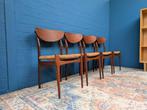 4x vintage stoelen, Nederland, jaren '60, Ophalen, Riet of Rotan, Gebruikt, Bruin