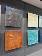 Nieuw Qlocktwo qlock two Design Klok Rust 45x45 roest, Wandklok, Nieuw, Ophalen of Verzenden, Qlocktwo