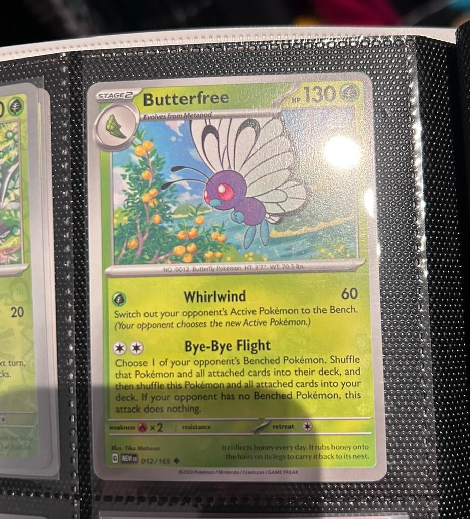 Pokémon kaart Butterfree, Ophalen of Verzenden, Zo goed als nieuw