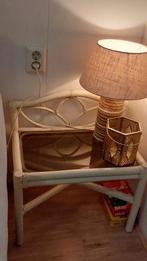 2 mooie bamboe boho ibiza Nachtkastjes, Huis en Inrichting, Slaapkamer | Nachtkastjes, Ophalen, Gebruikt, Minder dan 45 cm, 55 tot 70 cm