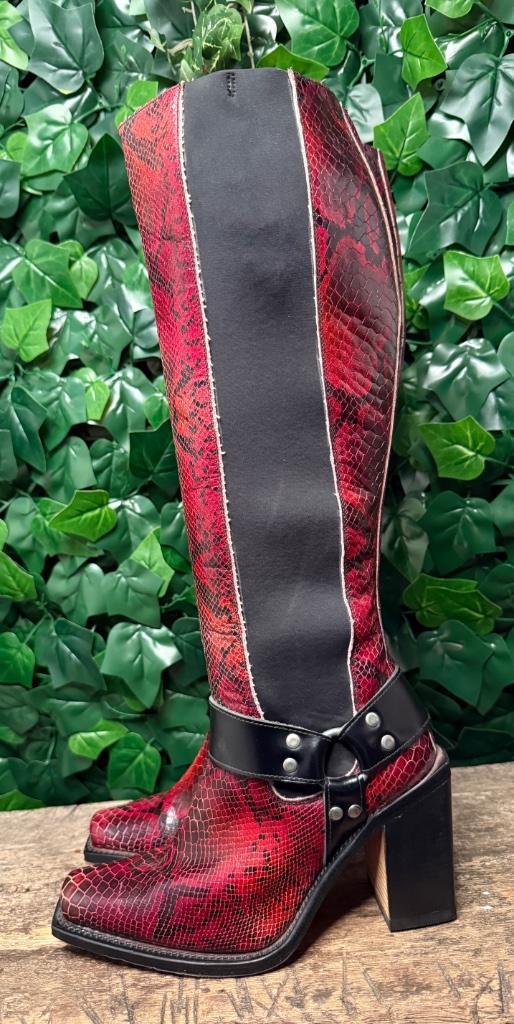 geweldig mooie hoge vintage python leer sendra laars maat 39, Kleding | Dames, Schoenen, Nieuw, Hoge laarzen, Rood, Ophalen of Verzenden