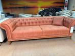 || CHESTERFIELD 3 ZITS IN UNIEKE KLEUR EN STOF ||, Huis en Inrichting, Fauteuils, Ophalen of Verzenden, Zo goed als nieuw, 75 tot 100 cm