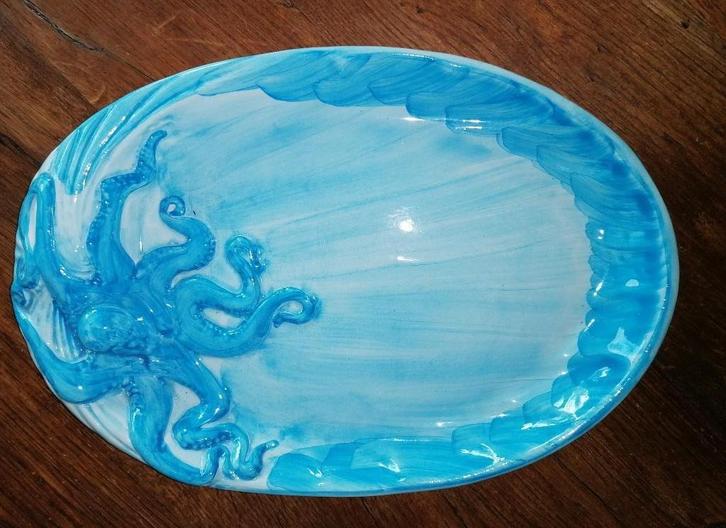 Mooie Griekse Schaal, Huis en Inrichting, Woonaccessoires | Schalen en Manden, Zo goed als nieuw, Schaal, Ovaal, Steen of Aardewerk