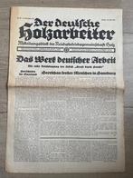 Krant "Der Deutsche Holzarbeiter", Berlin 20 Juli 1935, Verzamelen, Overige soorten, Duitsland, Boek of Tijdschrift, Ophalen of Verzenden