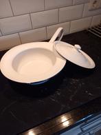 Antieke ondersteek van wit emaille, Ophalen of Verzenden