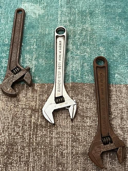 Vintage Bahco No 8 Verstelbare Moersleutels - Made in Sweden, Antiek en Kunst, Antiek | Gereedschap en Instrumenten, Ophalen of Verzenden