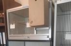 Alluminium vogelkooi met Broedblok, Ophalen, Zo goed als nieuw, Hout, Vogelkooi