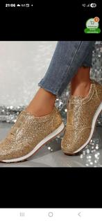 Gouden Glitter Instappers 37, Instappers, Geel, Nieuw, Ophalen of Verzenden