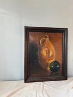 Antiek olieverf op linnen schilderij stilleven  E Masseus, Ophalen of Verzenden