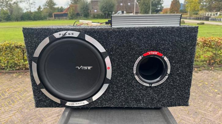 Vibe Subwoofer met Versterker - 400W RMS / 1100W Piek, Auto diversen, Autospeakers, Gebruikt, Ophalen of Verzenden
