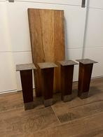 4 kersenhouten poten en een kersenhouten plank, Ophalen, Tafelpoot, Gebruikt, Minder dan 50 cm