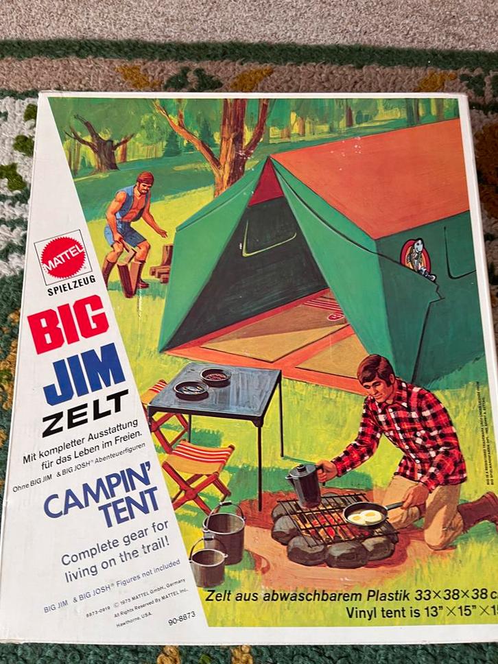 Vintage Big Jim Mattel Camping Tent, Verzamelen, Poppen, Gebruikt, Pop, Ophalen