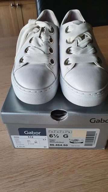 Gabor Witte sneakers leer maat 6½ G = Maat 39,5 / 40 – nieuw beschikbaar voor biedingen
