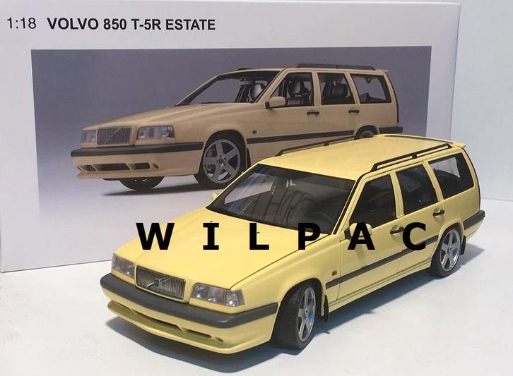 Autoart . Volvo 850 . T5-r estate cream yellow geel 1:18., Hobby en Vrije tijd, Modelauto's | 1:18, Nieuw, Auto, Autoart, Ophalen of Verzenden