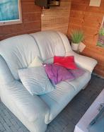 Comfortabele lederen bank, Huis en Inrichting, Banken | Bankstellen, Ophalen, Gebruikt, Rechte bank, Modern