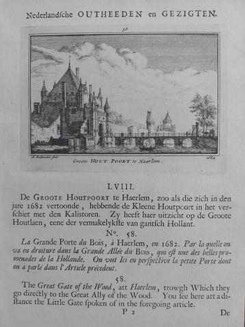 58 / Groote Hout-Poort Houtpoort Haarlem 1ste druk uit 1732